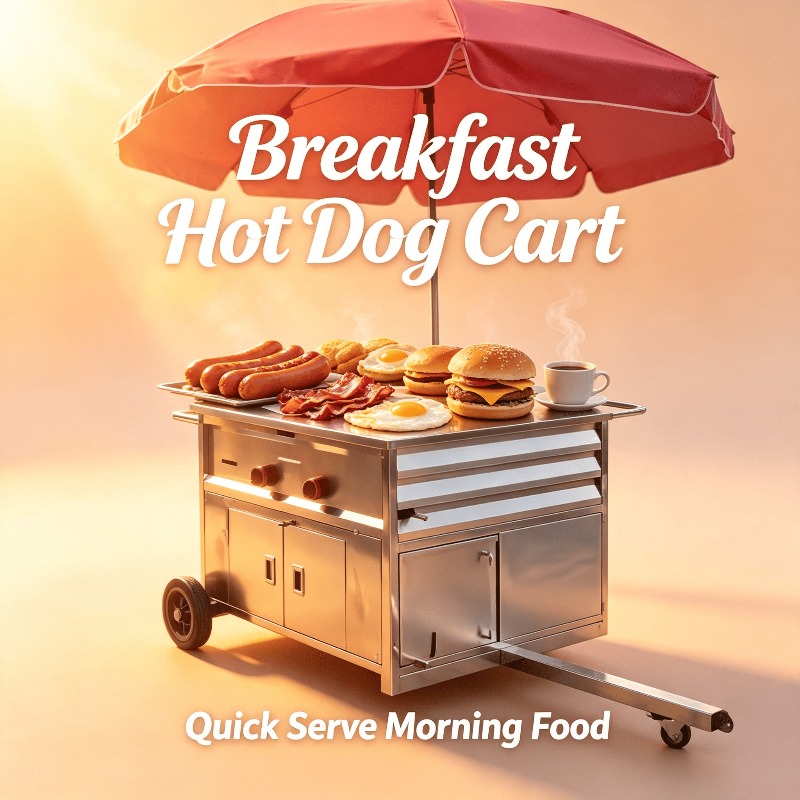 Compact Mobile Snack Food Cart - Hot Dog Vending Cart 评论和价格