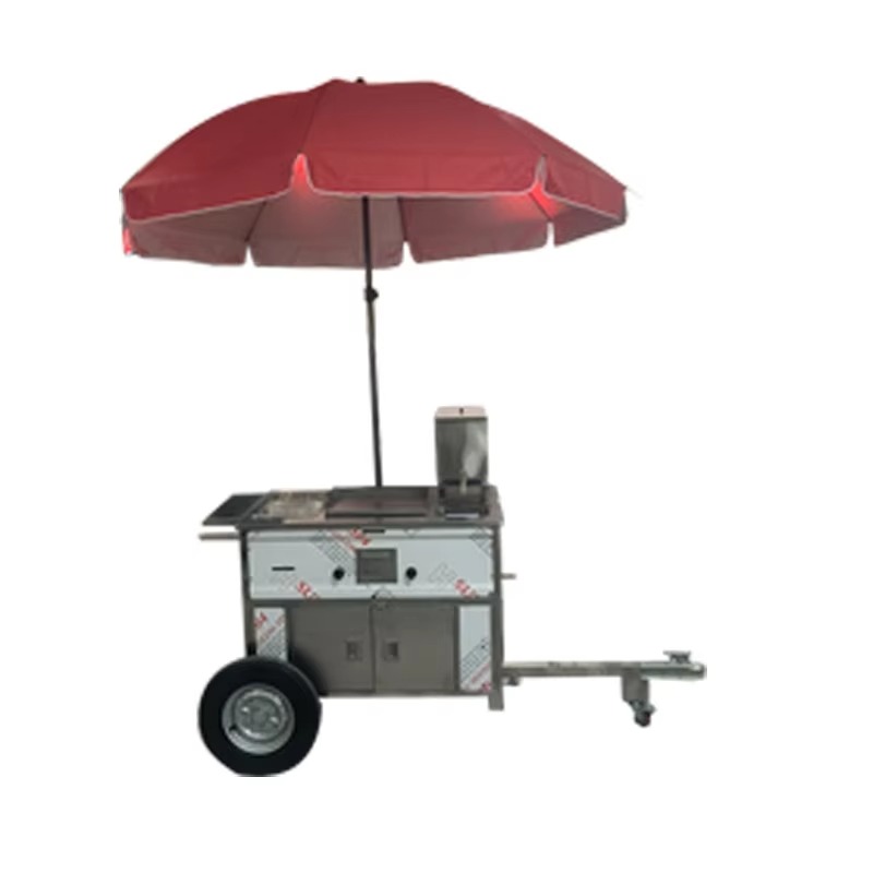Compact Mobile Snack Food Cart - Hot Dog Vending Cart 评论和价格