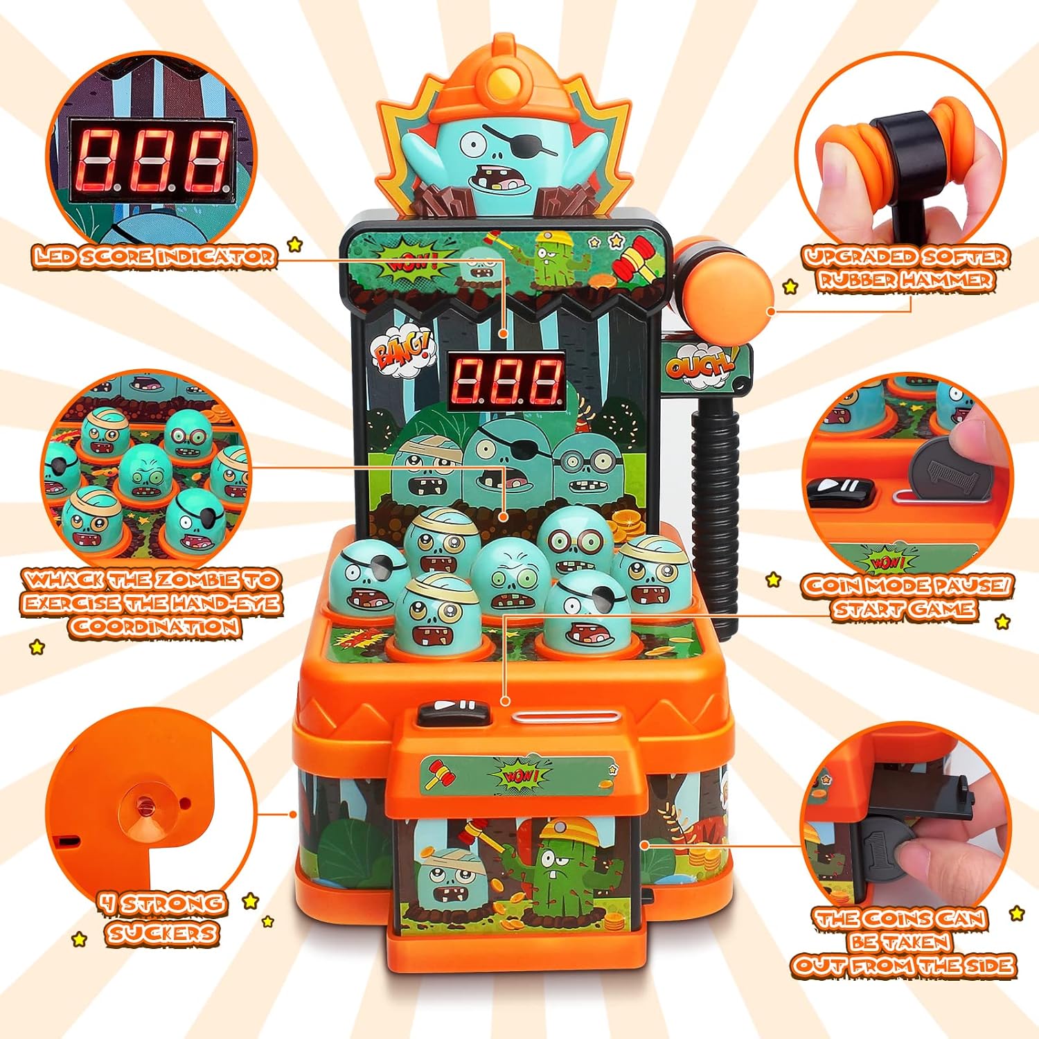 Arcade Game Toys Whack Game Mo - Whack A Mole Arcade 评论和价格