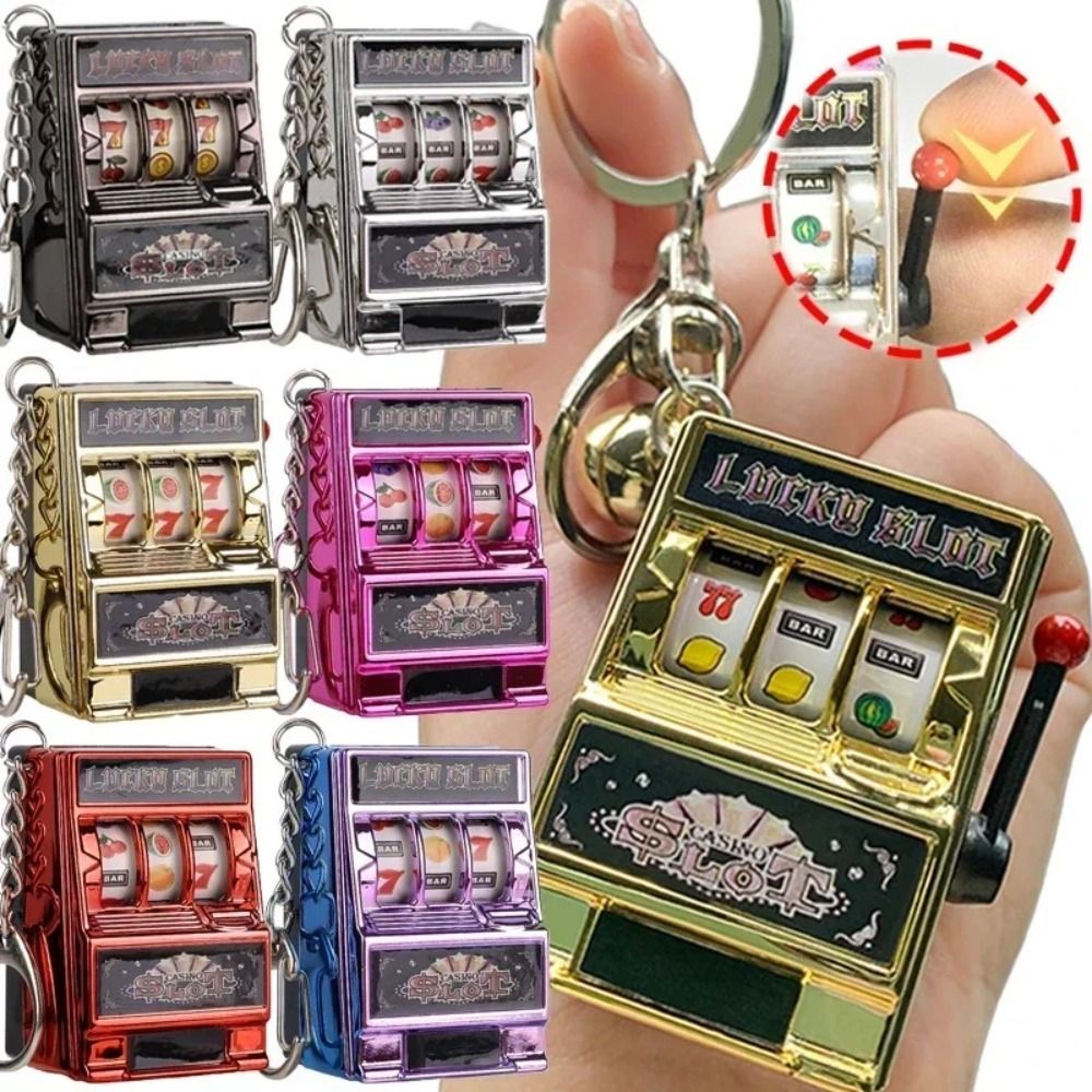 Retro Stress Reliever Keychain - Fruit Slot Machine 评论和价格