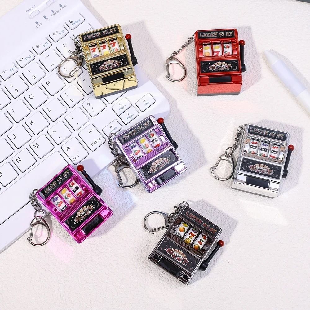 Retro Stress Reliever Keychain - Fruit Slot Machine 评论和价格